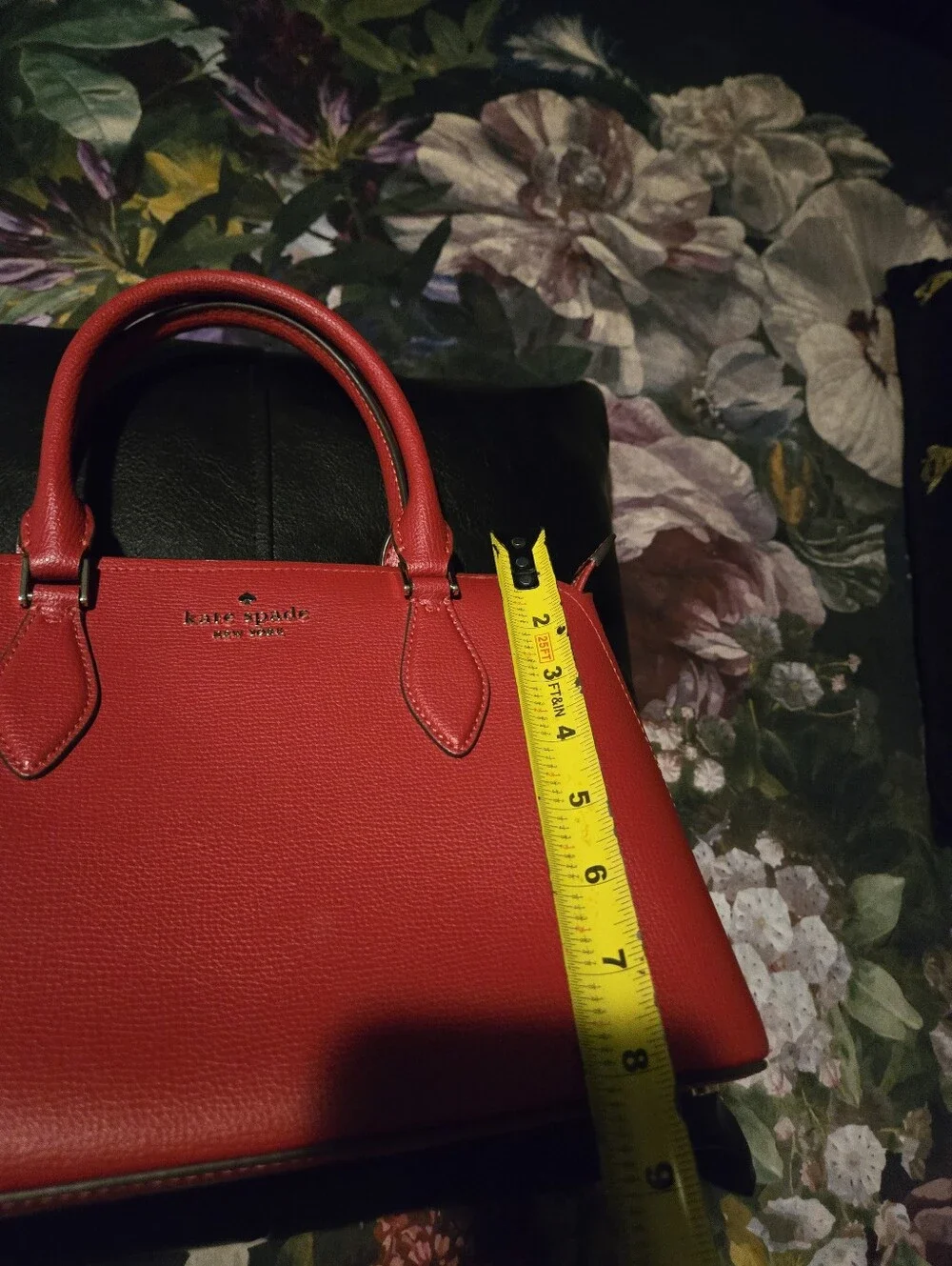 kate spade red pebbled leather satchel